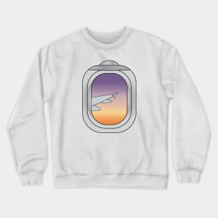 Sunrise / Sunset View from Plane Window Crewneck Sweatshirt